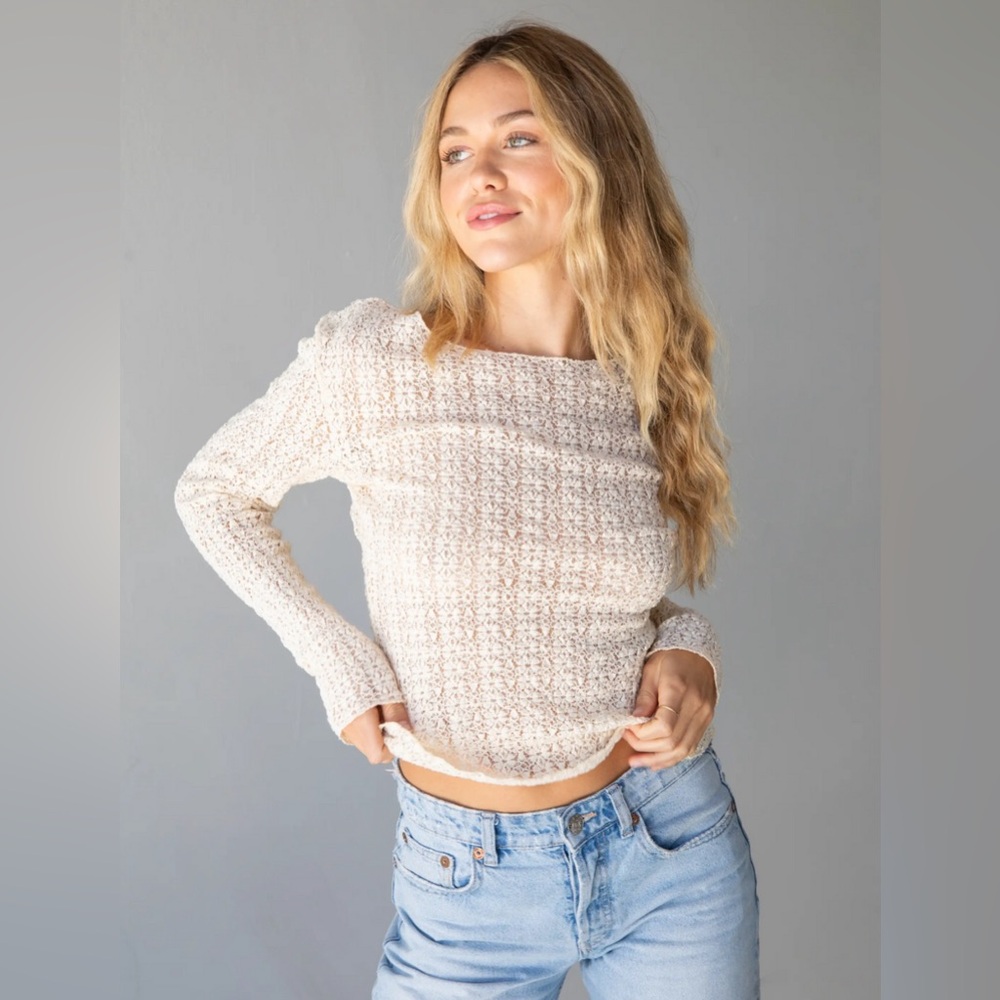 NWOT Lace Layering Top - Ivory